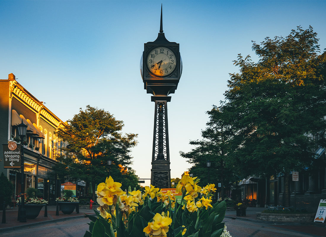 Northville, MI - Clock Downtown in Northville, MI
